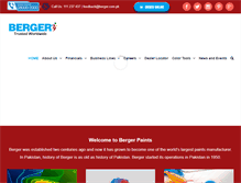 Tablet Screenshot of berger.com.pk